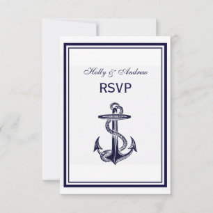 Anker Marineblauw Omlijst 2V RSVP Menu