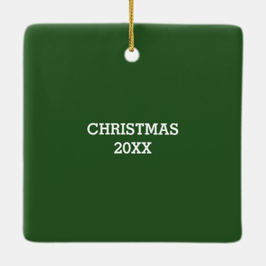 Anker met kerstlampjes keramisch ornament (Achterkant)