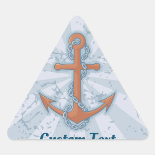 Anker met ketting driehoek sticker