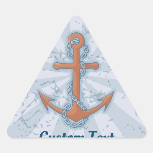 Anker met ketting driehoek sticker (Voorkant)
