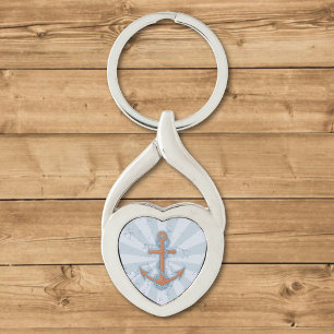 Anker met ketting sleutelhanger