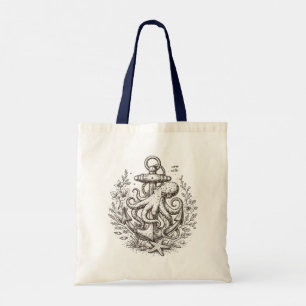 Anker met Octopus uit het maritieme verleden Tote Bag