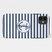 Anker met strepen Case-Mate iPhone case (Achterkant (horizontaal))