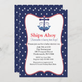 Anker Met Walvissen Voor Tweeling Baby shower Uitn Kaart (Voorkant / Achterkant)