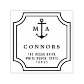 Anker Monogram Lijst Bruiloft Zelfinkt Stempel (Design)