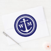 Anker Monogram Ronde Sticker (Envelop)