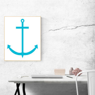anker nautisch turkoois poster