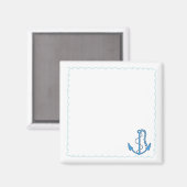Anker-nautische golven-personaliseer het! magneet (Voorkant / Achterkant)