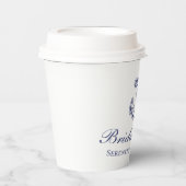 Anker Navy Blue Elegant Nautisch Vrijgezellenfeest Papieren Bekers (Voorkant)