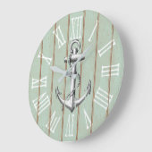 anker op bijtend hout grote klok (Hoek)