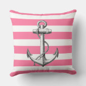 Anker op het nochtans roze strooppatroon kussen (Achterkant)