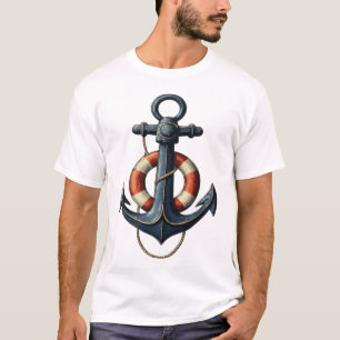 Anker & reddingsboei Grafisch ontwerp van een oud T-shirt