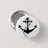 Anker schwarz weiss Button (Voorkant /achterkant)