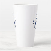 Anker & Sterren Kapitein Bootnaam Groot 2-zijdig Latte Mok (Voorkant)