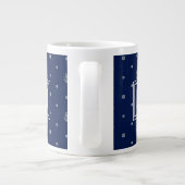 Anker Stippenpatroon| Monogram Extra Grote Mok (Achterkant)