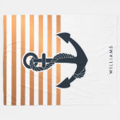 Anker & Stripes Fleece Deken (Voorkant (Horizontaal))