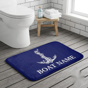 Anker Touw Boot Naam Vintage Scheepvaart Badmat