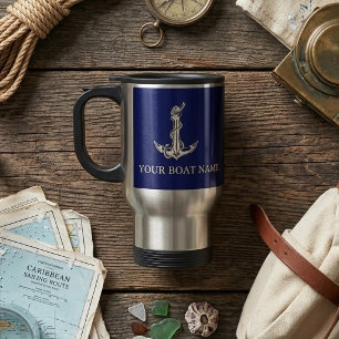 Anker Touw Boot Naam Vintage Scheepvaart Reisbeker