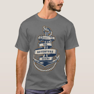 Anker Touw Voor Zeilen Het Avontuur Begint T-shirt
