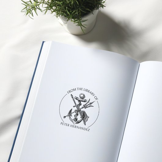 Anker uit de collectie van een maritiem boek rubberstempel