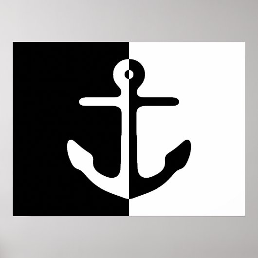 Anker voor zwart-wit splitsen poster (Voorkant)