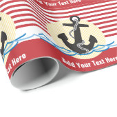 Anker, zon en water  cadeaupapier (Rol Hoek)