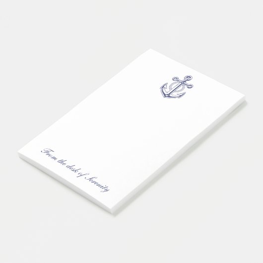Ankerboot Sailor Ocean Nautical gepersonaliseerd Post-it® Notes (Schuin)