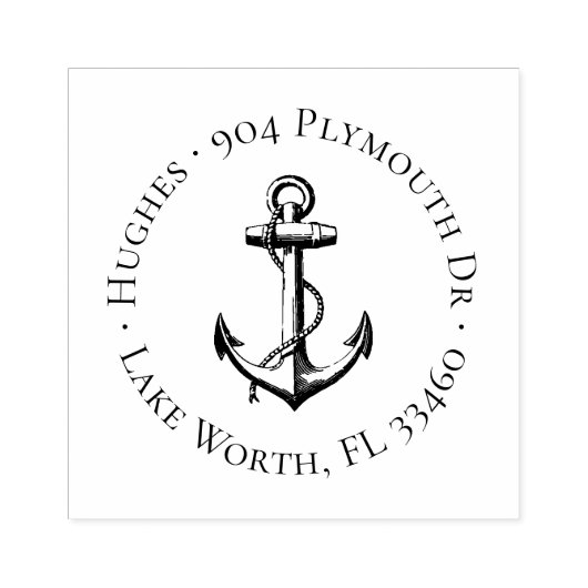  Ankercirkel Adresstempel Rubberstempel (Afrduk)