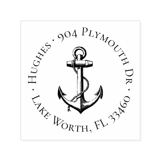 Ankercirkel Adresstempel Zelfinktende Stempel (Design)