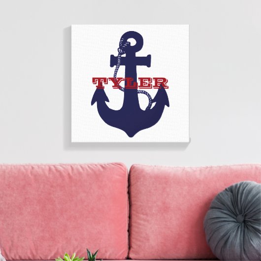 Ankerdocanvas met aangepaste omloop canvas afdruk (Insitu (Woonkamer))