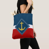 Ankergoud + uw achtergrond en ideeën draagtas (Dichtbij)