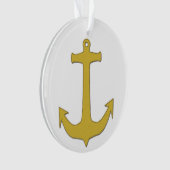 Ankergoud + uw achtergrond en ideeën ornament (voorkant)