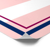 Ankerhartritmeroze strips Nautisch monogram Logo Poster (Hoek)