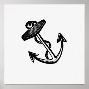 ankerillustratie poster