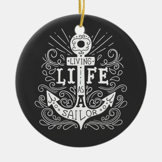 Ankerleven - Nautisch Quote Ornament (Voorkant)