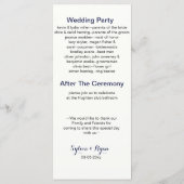 Ankermonogrammen, nautische huwelijksprogramma's programma (Achterkant)