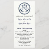 Ankermonogrammen, nautische huwelijksprogramma's programma (Voorkant)