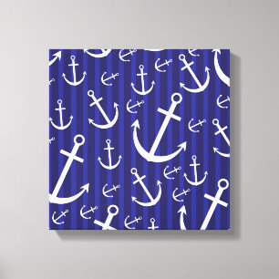 Ankerpatroon Canvas Afdruk