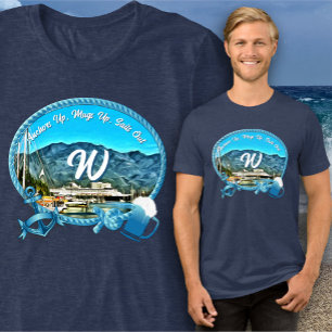 Ankers omhoog, mokken omhoog, zeilen uit 0946 Tri-Blend shirt