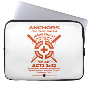 Ankers van het geloof laptop sleeve