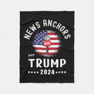 Ankers voor Trump 2024 Amerikaanse vlag stemmen Tr Fleece Deken