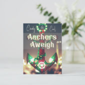 Ankers weg Kerstmis Cruise Briefkaart (Staand voorkant)