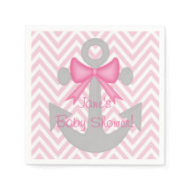 Ankers weg meisje Baby shower servetten