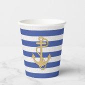 Ankers weg Natical Party Papieren Bekers (Voorkant)
