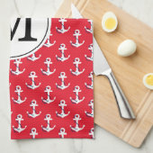 Ankers weg! Rode Custom Monogrammed Golf Bag Theedoek (Quarter Fold)