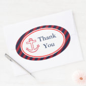 Ankerstrepen Dank u Stickers (Envelop)