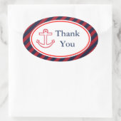 Ankerstrepen Dank u Stickers (Tas)