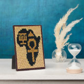 Ankh Afrika Adinkra Symbool Artisan Haakprint Fotoplaat (Zijkant)