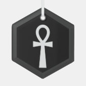 Ankh Egyptisch symbool Glas Ornament (Voorkant)