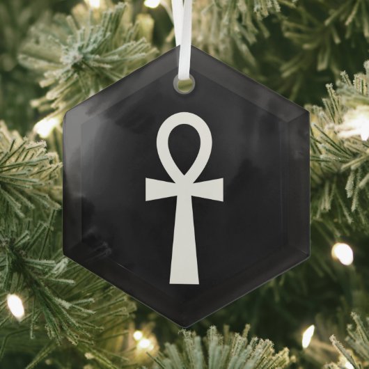 Ankh Egyptisch symbool Glas Ornament (Insitu)